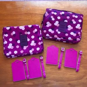 Plum Floral Travel Set